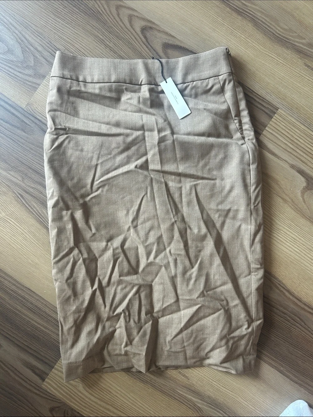 Camel Banana Republic Tailored Pencil Skirt